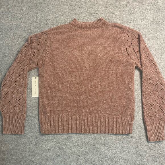 sweater Womens XL sweater knit Barbie pink Girly preppy cottagecore Sparkle‎ NWT - Picture 2 of 10